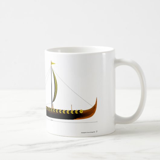 Gokstad Viking Schiff Kaffeetasse (Rechts)