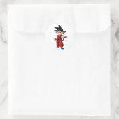 Goku runder aufkleber (Tasche)