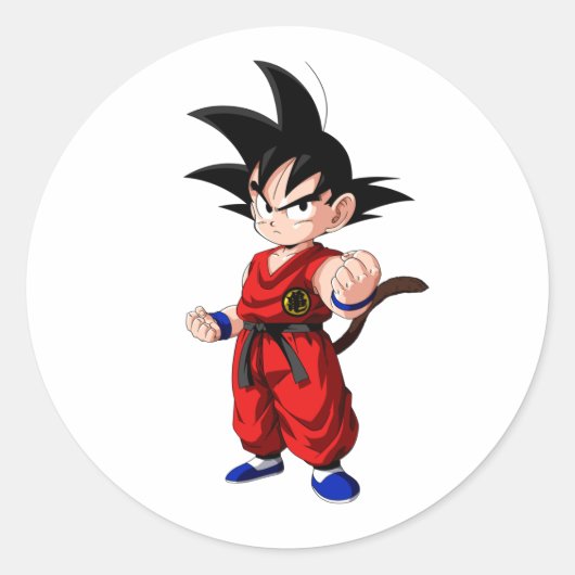 Goku runder aufkleber (Vorderseite)