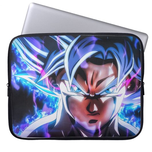 Goku Ultra Instinct Electronics Bag – Anime Tech Laptopschutzhülle (Vorderseite)
