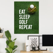 Gol Funny Quotes für Golfer Poster (Heimbüro)