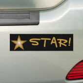 Gol Star 'STAR' Autoaufkleber schwarz (Auf Auto)