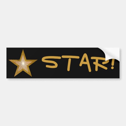 Gol Star 'STAR' Autoaufkleber schwarz (Vorne)