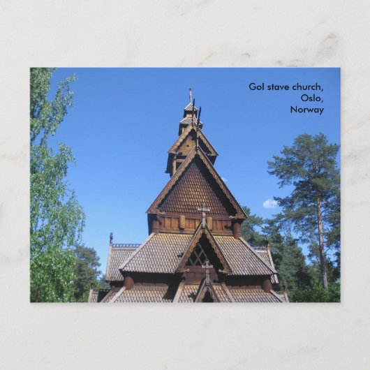Gol stave church postcard #1 postkarte (Vorderseite)