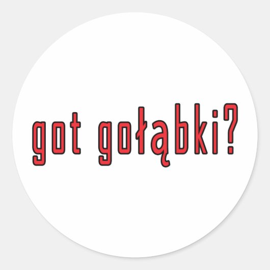 Golabki got? runder aufkleber (Vorderseite)