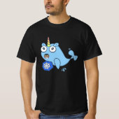 Golang Gopher Docker Einhorn mit Kubernetes T-Shirt (Vorderseite)