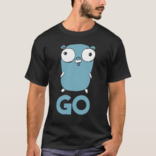 Golang Gopher GEHEN T - Shirt Lang, der Programm (Vorderseite)