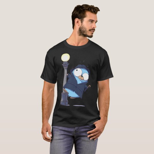 Golang Gopher Go Singing In The Rain without Backg T-Shirt (Vorne ganz)