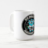 Golang Gopher, Go-Sprachenmaskottchen. Programmier Kaffeetasse (Vorderseite Links)
