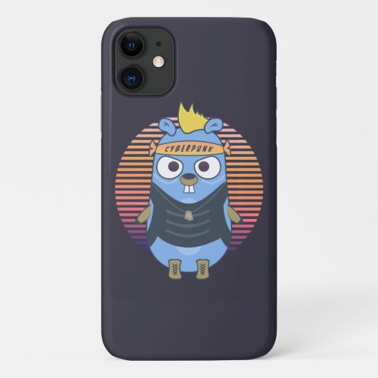 Golang Gopher im Cyberpunk-Stil Case-Mate iPhone Hülle (Rückseite)