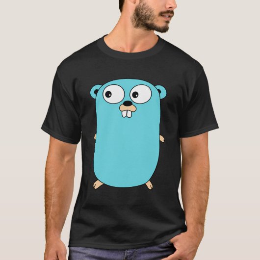 Golang Gopher Programmer Hoodie T-Shirt (Vorderseite)