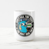 Golang Gopher Test Meme Kaffeetasse (Mittel)