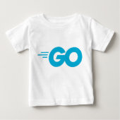 Golang-Logo (Go-Programmiersprache) Baby T-shirt (Vorderseite)
