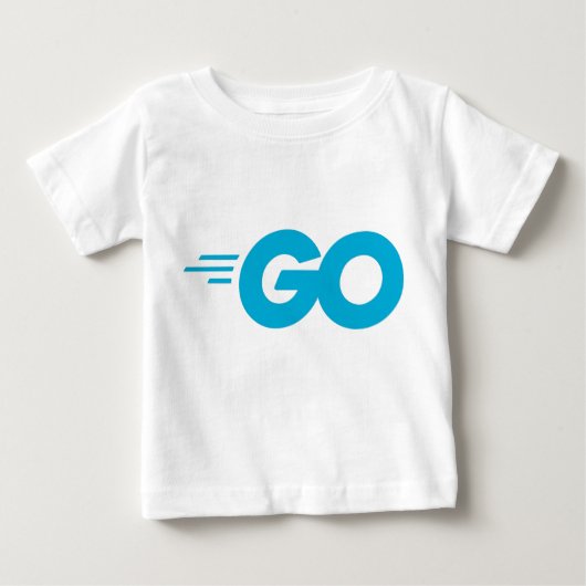 Golang-Logo (Go-Programmiersprache) Baby T-shirt (Vorderseite)