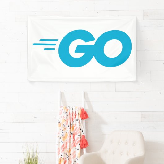 Golang-Logo (Go-Programmiersprache) Banner (Insitu)