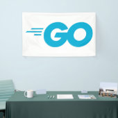 Golang-Logo (Go-Programmiersprache) Banner (Messeveranstaltung)