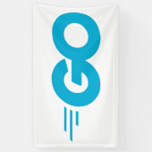 Golang-Logo (Go-Programmiersprache) Banner (Vertikal)