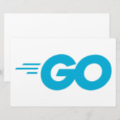 Golang-Logo (Go-Programmiersprache) Briefpapier (Vorne/Hinten)