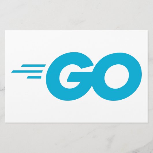 Golang-Logo (Go-Programmiersprache) Briefpapier (Vorderseite)