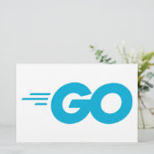 Golang-Logo (Go-Programmiersprache) Briefpapier (Stehend Vorderseite)