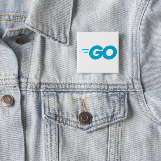 Golang-Logo (Go-Programmiersprache) Button (Beispiel)