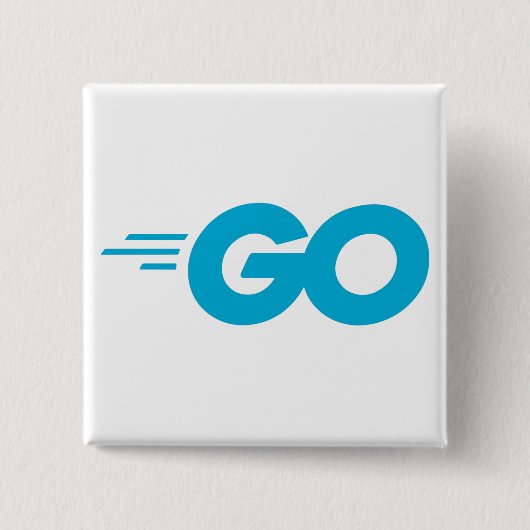Golang-Logo (Go-Programmiersprache) Button (Vorderseite)