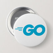 Golang-Logo (Go-Programmiersprache) Button (Vorne & Hinten)