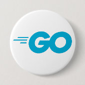 Golang-Logo (Go-Programmiersprache) Button (Vorderseite)