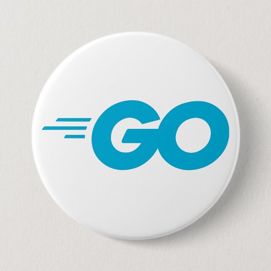 Golang-Logo (Go-Programmiersprache) Button (Vorderseite)