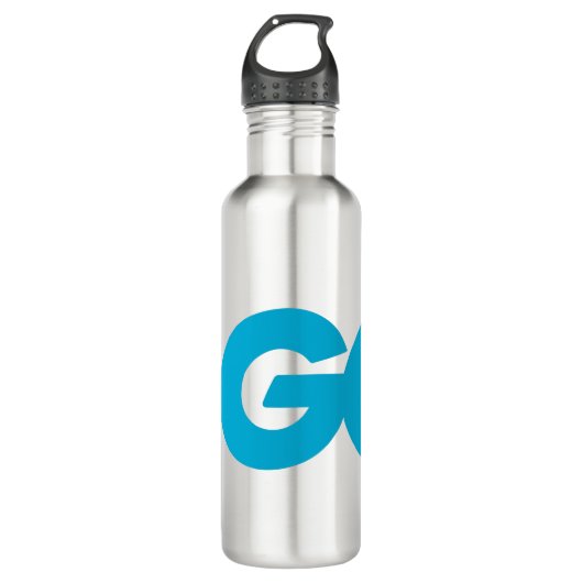 Golang-Logo (Go-Programmiersprache) Edelstahlflasche (Vorderseite)