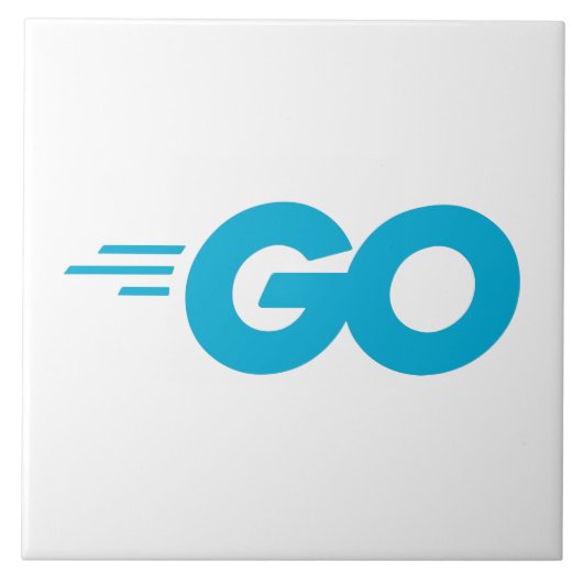 Golang-Logo (Go-Programmiersprache) Fliese (Vorderseite)
