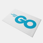 Golang-Logo (Go-Programmiersprache) Fußmatte (Schrägansicht)