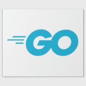 Golang-Logo (Go-Programmiersprache) Geschenkpapier (Flach)