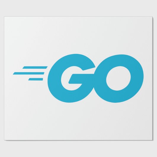 Golang-Logo (Go-Programmiersprache) Geschenkpapier (Flach)