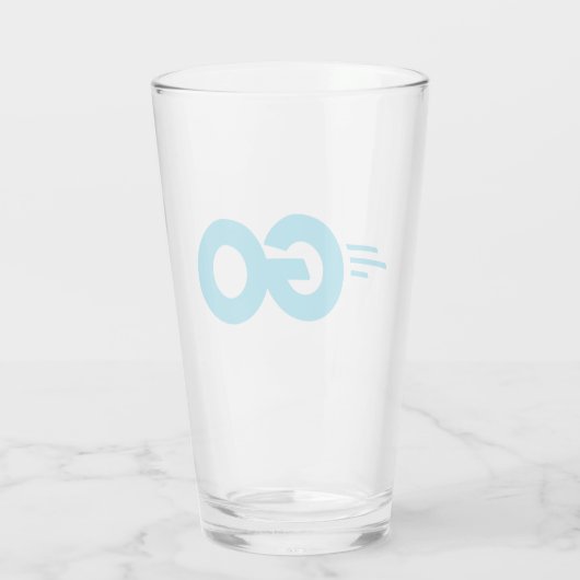 Golang-Logo (Go-Programmiersprache) Glas (Rückseite)