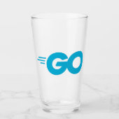 Golang-Logo (Go-Programmiersprache) Glas (Vorderseite)