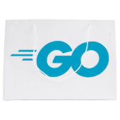 Golang-Logo (Go-Programmiersprache) Große Geschenktüte (Vorderseite)