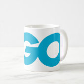 Golang-Logo (Go-Programmiersprache) Kaffeetasse (VorderseiteRechts)