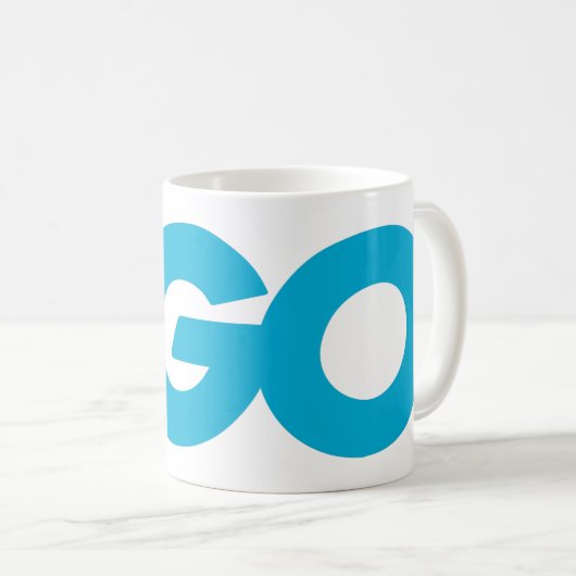 Golang-Logo (Go-Programmiersprache) Kaffeetasse (VorderseiteRechts)