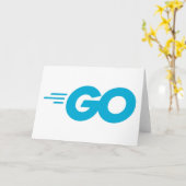 Golang-Logo (Go-Programmiersprache) Karte (Gelbe Blume)