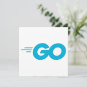 Golang-Logo (Go-Programmiersprache) Karte (Stehend Vorderseite)