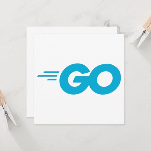 Golang-Logo (Go-Programmiersprache) Karte (Vorderseite/Rückseite Beispiel)