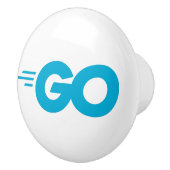 Golang-Logo (Go-Programmiersprache) Keramikknauf (Rechts)