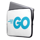 Golang-Logo (Go-Programmiersprache) Laptopschutzhülle (Vorderseite Links)