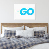 Golang-Logo (Go-Programmiersprache) Leinwanddruck (Insitu (Schlafzimmer))