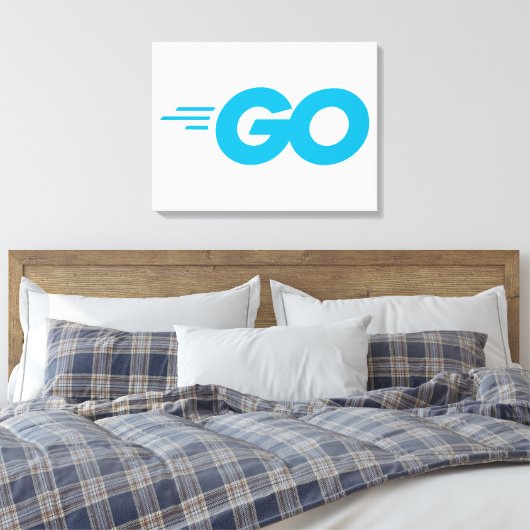 Golang-Logo (Go-Programmiersprache) Leinwanddruck (Insitu (Schlafzimmer))