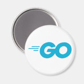Golang-Logo (Go-Programmiersprache) Magnet (Vorderseite/Rückseite)