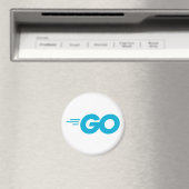 Golang-Logo (Go-Programmiersprache) Magnet (In Situ (Geschirrspüler))