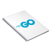 Golang-Logo (Go-Programmiersprache) Notizblock (Rechte Seite)