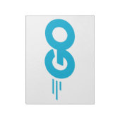 Golang-Logo (Go-Programmiersprache) Notizblock (Rotiert)